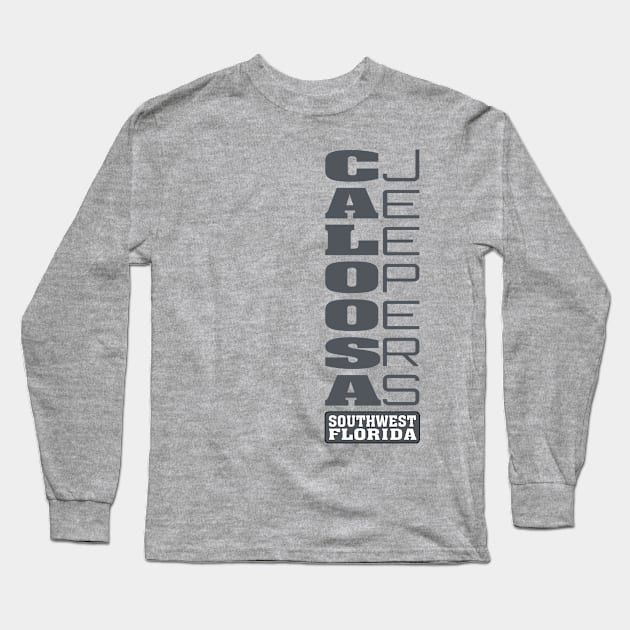 Charcoal Vertical Logo Long Sleeve T-Shirt by Caloosa Jeepers 